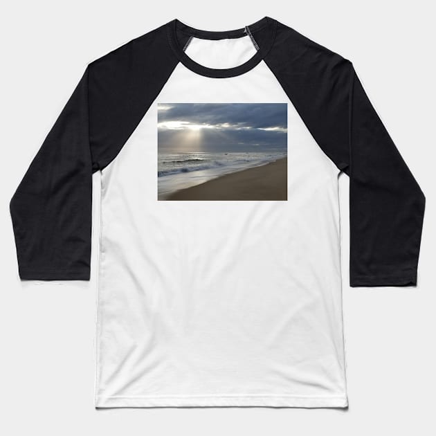 Early morning on the beach at Nags Head, North Carolina Outer Banks. Baseball T-Shirt by tgass